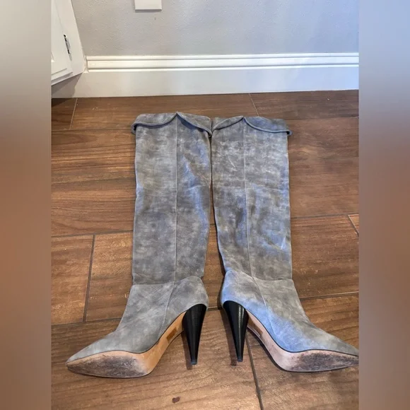 IRO Groove Boots Elegant Gray Over-the-Knee Boots size 39 - Picture 2 of 13